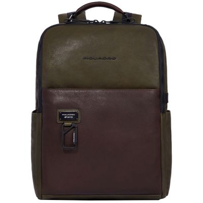 Рюкзак Piquadro Harper зеленый/темно-коричневый