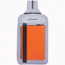 Рюкзак слинг Piquadro David серый/оранжевый